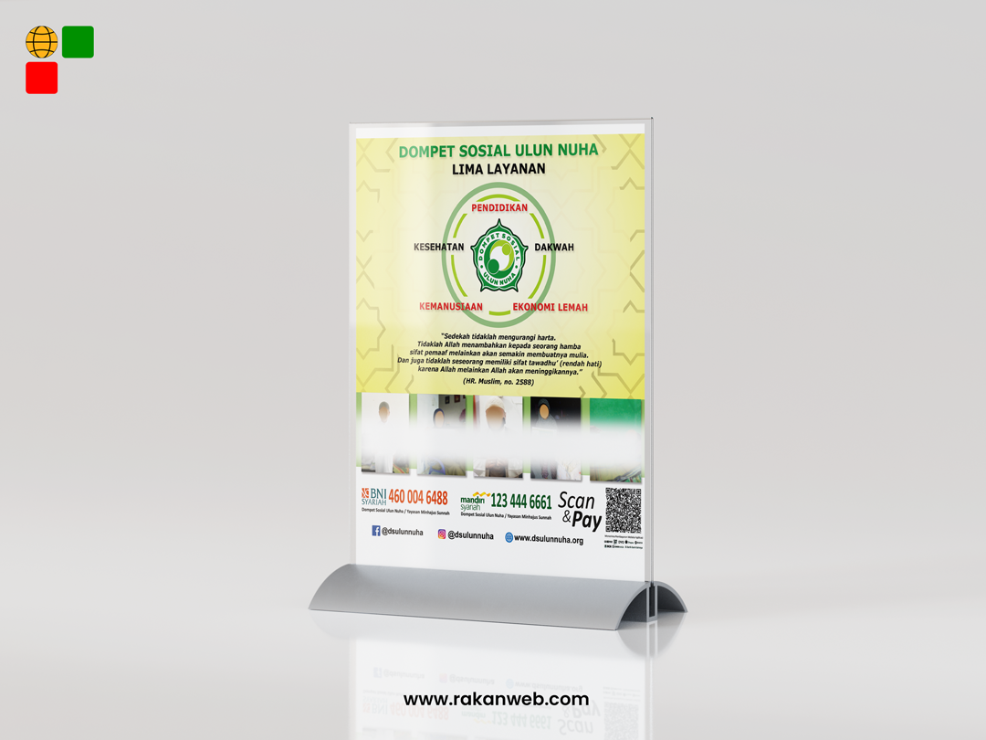 Designed Sticker Poster Dompet Sosial Ulunnuha oleh tim rakanweb