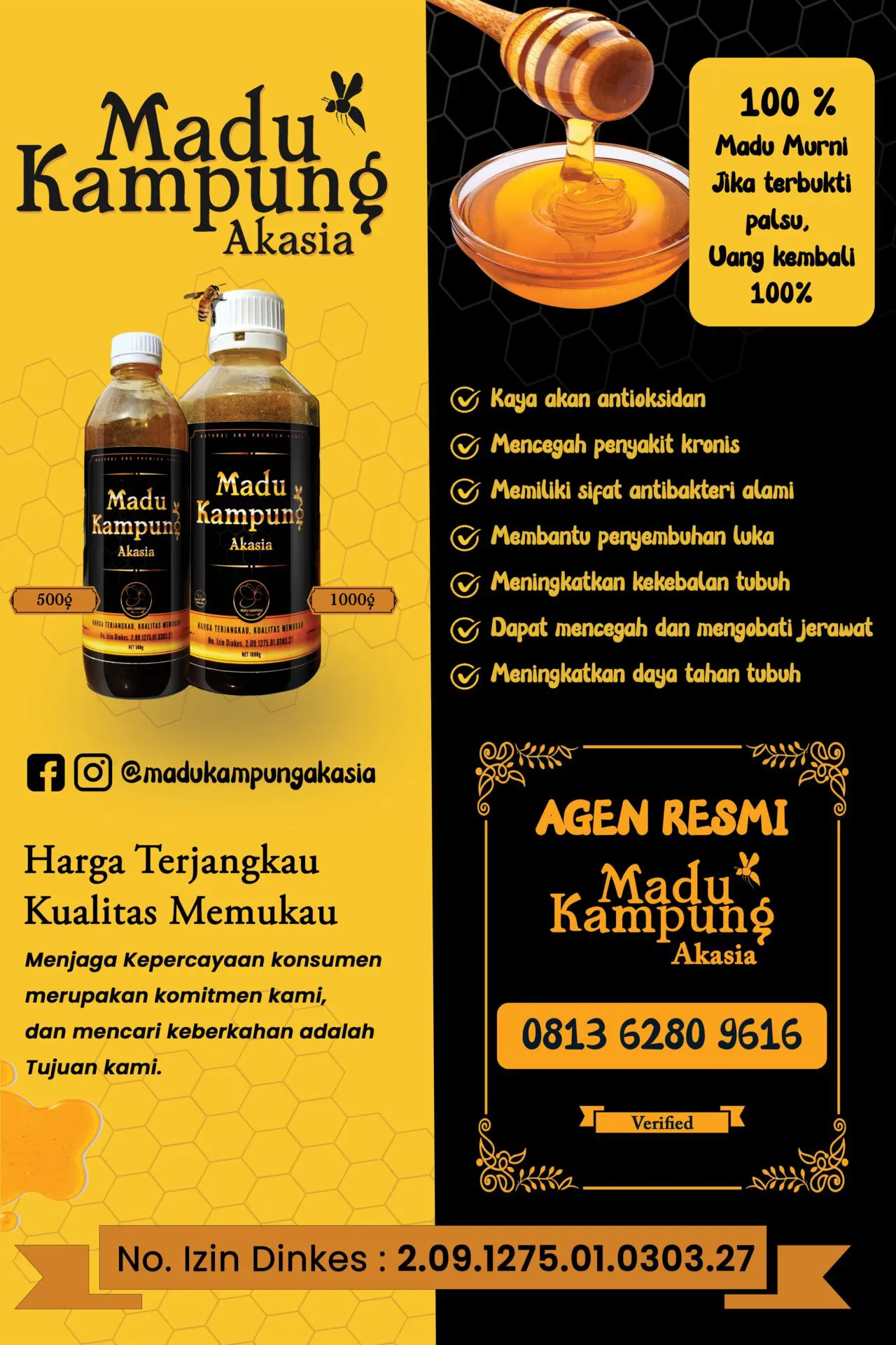 Poster Madu Akasia Designed by Rakanweb Team