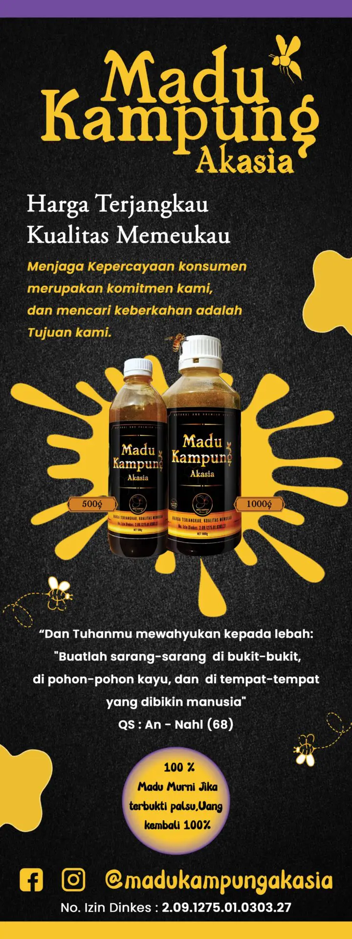 X Banner Madu Akasia Designed by Rakanweb Team