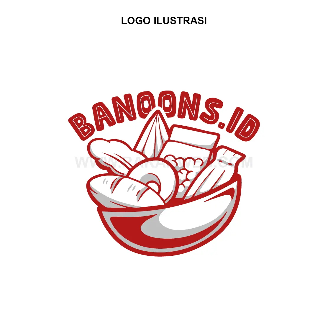 Desain logo ilustrasi dummy projects oleh tim rakanweb