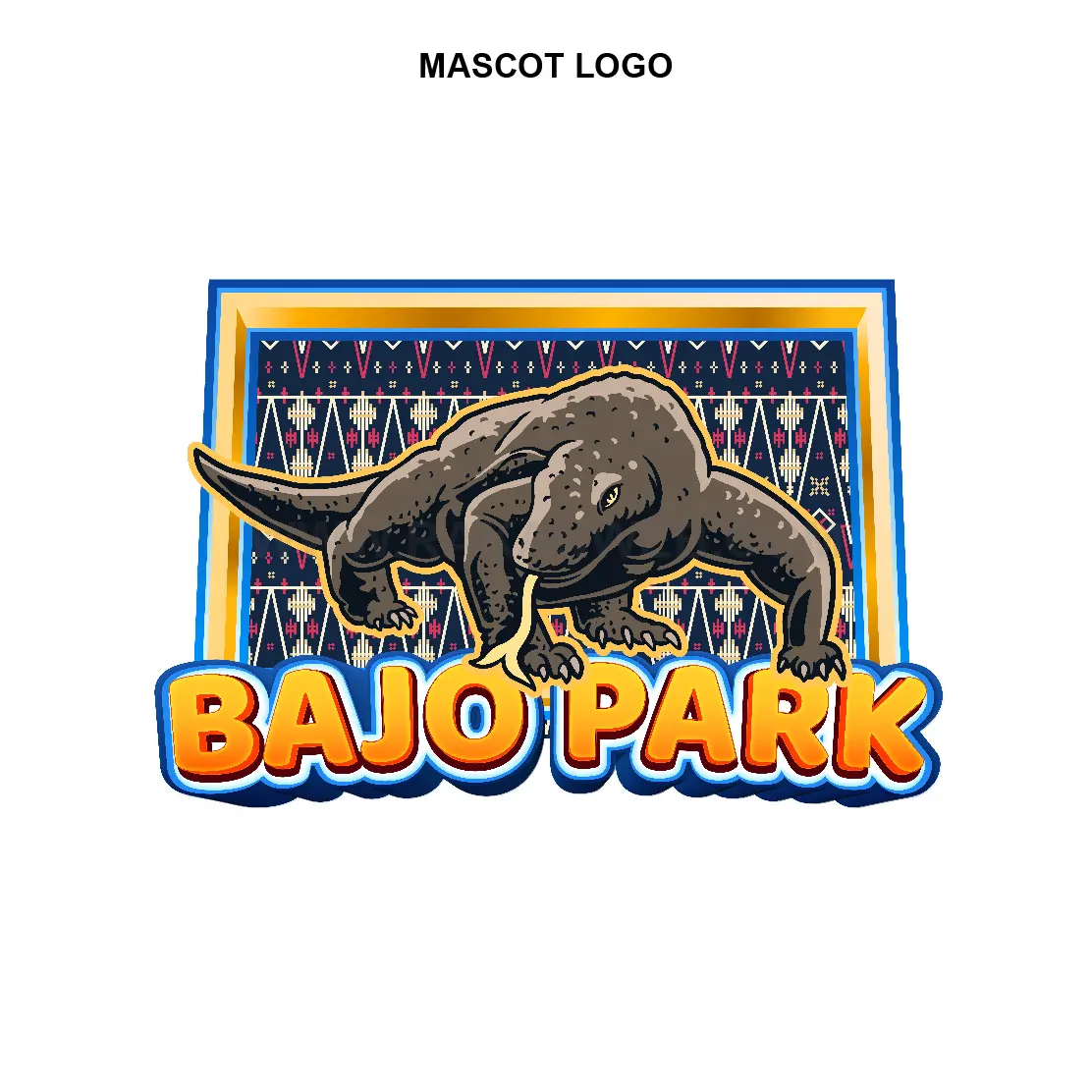 Desain mascot logo dummy projects BAJO PARK oleh tim rakanweb