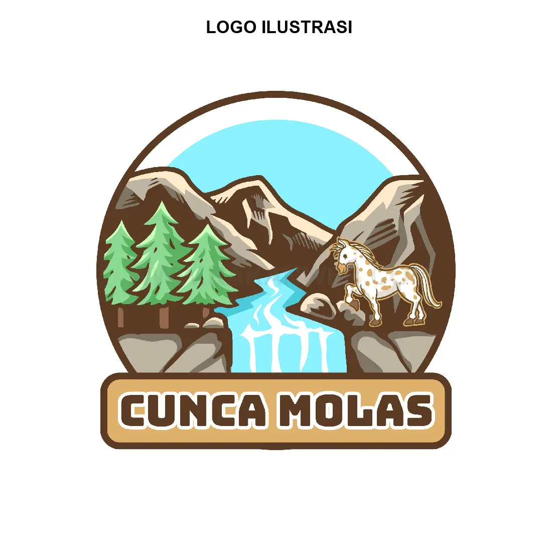 Desain logo ilustrasi dummy projects CUNCA MOLAS oleh tim rakanweb