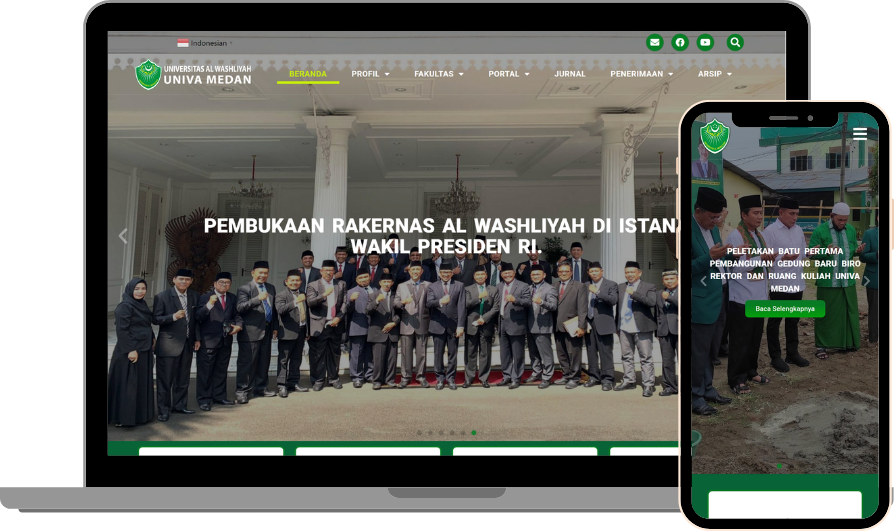 Mock Up Portofolio Website Universitas Al Washliyah