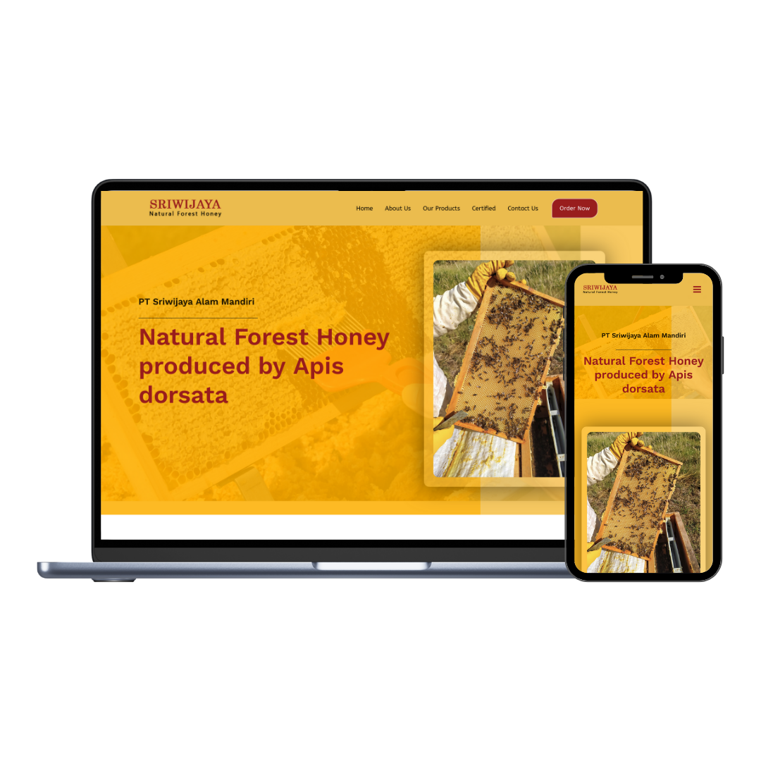Mockup proyek website Produk UMKM