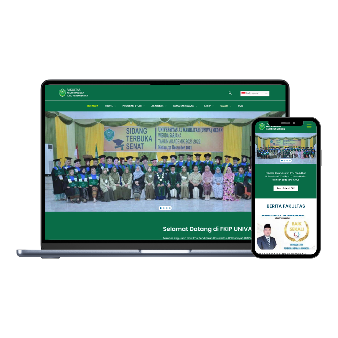 Mockup Website Kampus Fakultas Keguruan di Medan