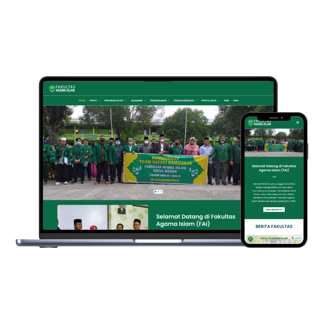 Mockup Website Fakultas Agama Islam UNIVA Medan
