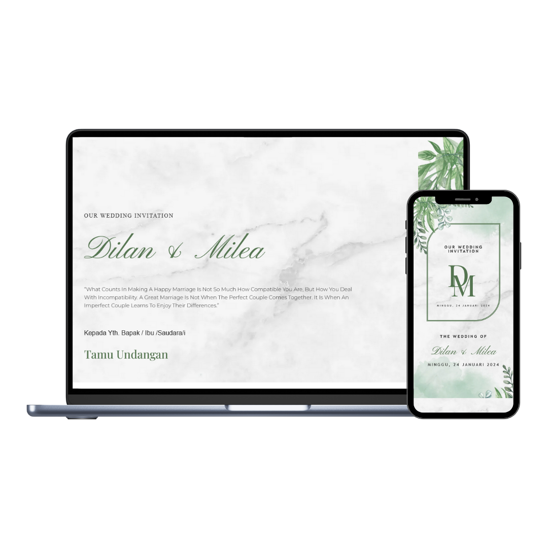 Mockup Website Wedding Invitation