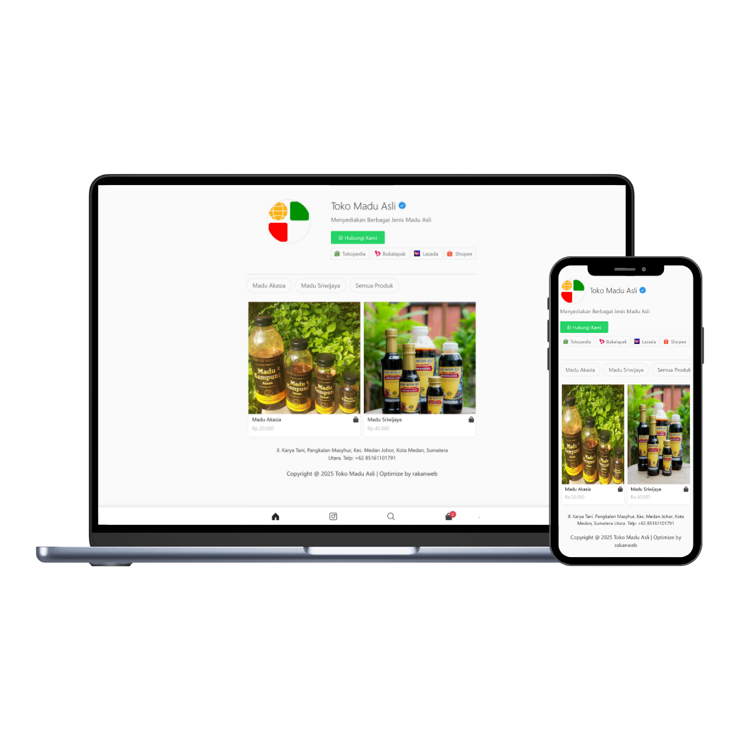 Mockup Wesbite Toko Online